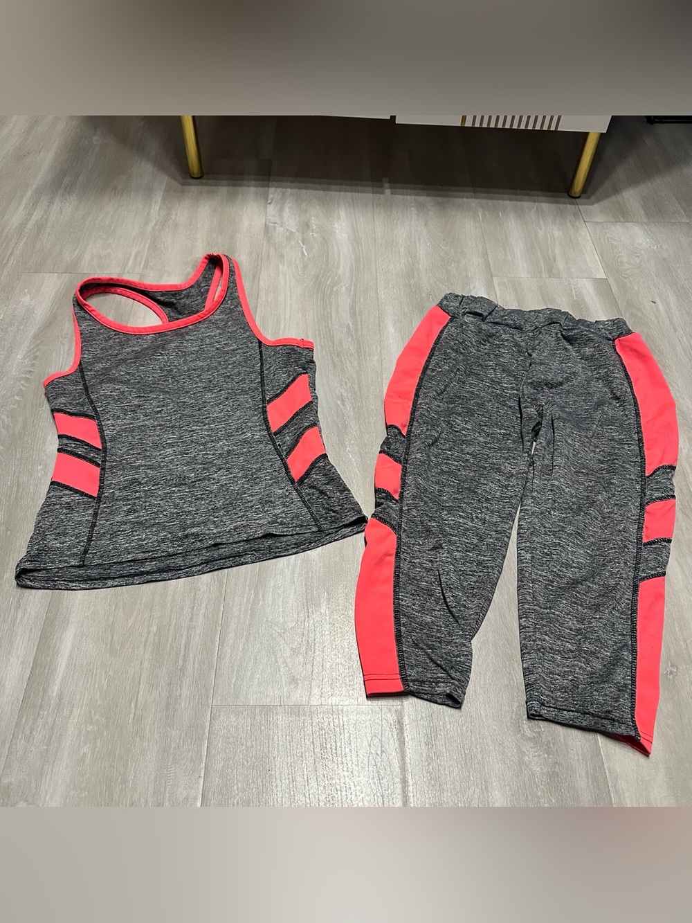 Pink Gray Workout Set Sz S/M